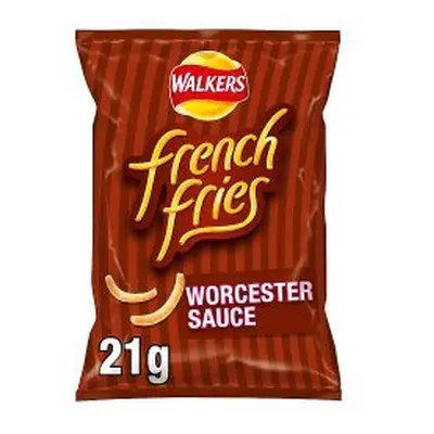 Walkers French Fries Worcester Sauce Snacks 21g (Pack of 32)