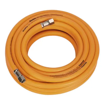 Sealey High-Visibility Hybrid Air Hose with 1/4"BSP Unions 10m x 8mm AHHC10