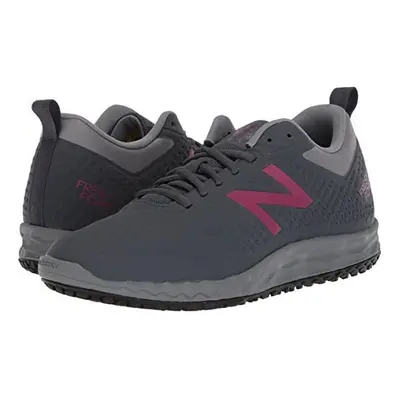 (US 12) New Balance Womens Wide Fit Slip Resistant Work Shoes - Grey/Berry