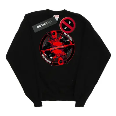 (S, Black) Marvel Mens Deadpool Good Bad Sweatshirt