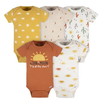 Gerber Unisex Baby 5-Pack Short Sleeve Variety Onesies Bodysuits South