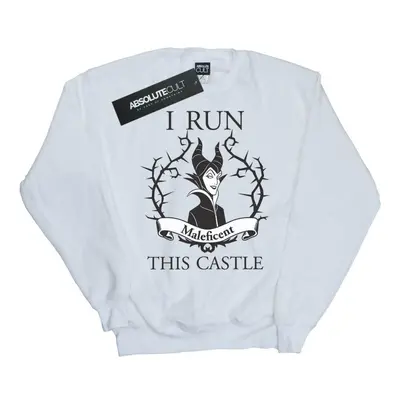 (XXL, White) Disney Womens/Ladies Maleficent I Run This Castle Sweatshirt