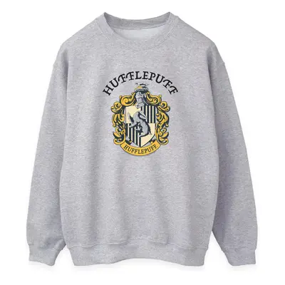 (XL, Heather Grey) Harry Potter Womens/Ladies Hufflepuff Logo Sweatshirt