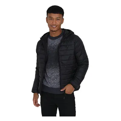 (Black, S) Mens Jacket Winter Warm Puffer Bubble Down Coat