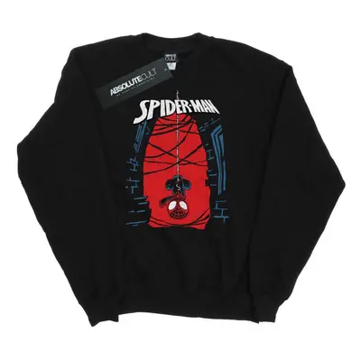 (XXL, Black) Marvel Mens Spider-Man Hanging Sketch Sweatshirt