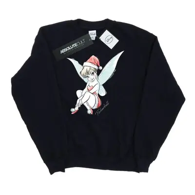 (L, Black) Disney Womens/Ladies Tinkerbell Christmas Fairy Sweatshirt