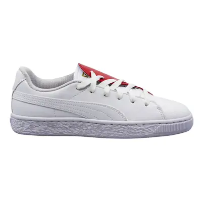 (3.5 (Adults')) Puma Basket Crush Womens Trainers Low White Casual Lace Up Shoes 01