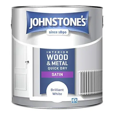 Johnstone's - Quick Dry Satin - Brilliant White - Satin Finish - Water Based - Interior Wood & M