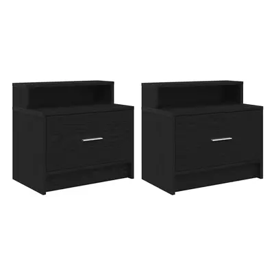 (black, pcs) vidaXL Bedside Cabinet with Drawer Concrete Grey 51x31x47 cm bedside table