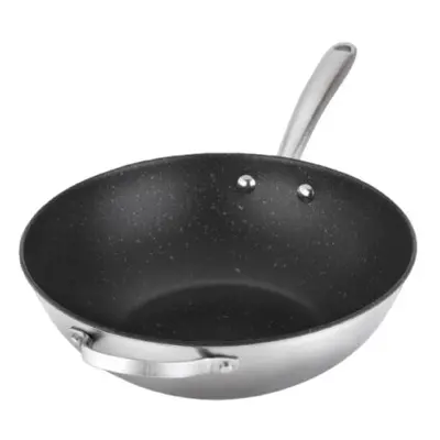 Prestige Scratch Guard Wok Pan Stainless Steel Modern Induction Fry Pan - cm