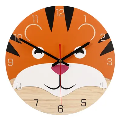 (D) 28cm Animal Mute Round Wall Clock Modern Home Living Room Kitchen Watch Decor