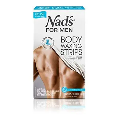 Nad's For Men Body Wax Strips, Pack of