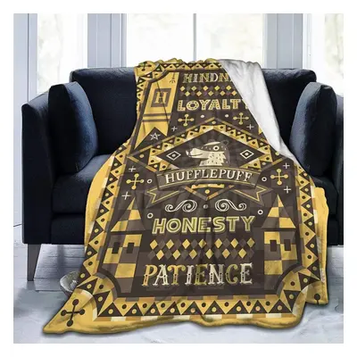 (200CM X 150CM) HufflePuff Blanket Micro Fleece Throw Blanket Soft Cozy Blankets for Bed Couch L