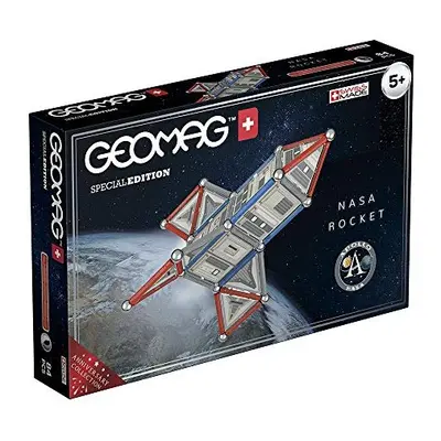 Geomag Special Edition Magnetic Construction NASA Rocket, Pieces, White/Grey/Red