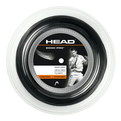 Head Sonic Pro 17g Tennis String Reel 200m 1.25mm Control Comfort - Black