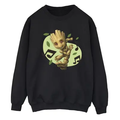 (S, Black) Marvel Womens/Ladies Guardians Of The Galaxy Groot Musical Notes Sweatshirt