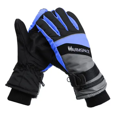 (Blue) Waterproof Winter Warm Thermal Gloves Ski Snow Snowboard Cycling Touch Screen