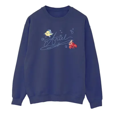 (S, Navy Blue) Disney Womens/Ladies The Little Mermaid Ariel Sweatshirt