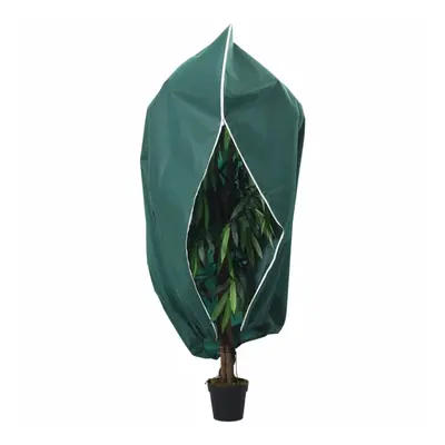 (green, 3.93 x m/ pcs) vidaXL Plant Fleece Covers with Zip Outdoor Garden Frost Protection g/mÂ²