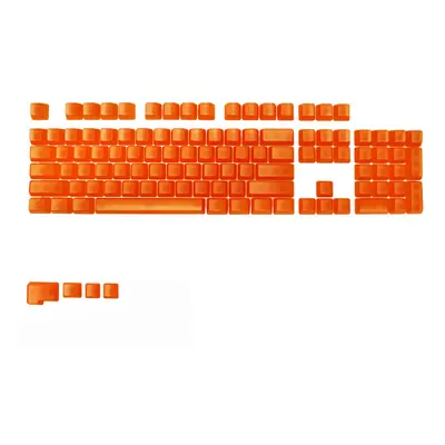 (Orange) Keys Transparent ABS Keycap Set OEM Profile No Character Custom Keycaps for Mechanical 