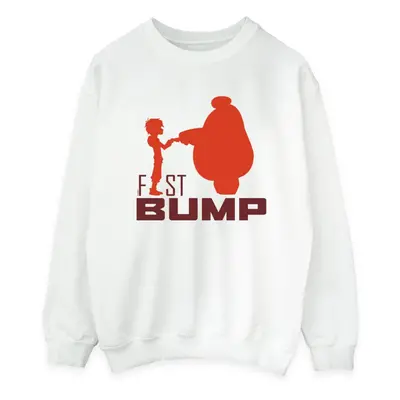 (XXL, White) Disney Womens/Ladies Big Hero Baymax Fist Bump Cutout Sweatshirt