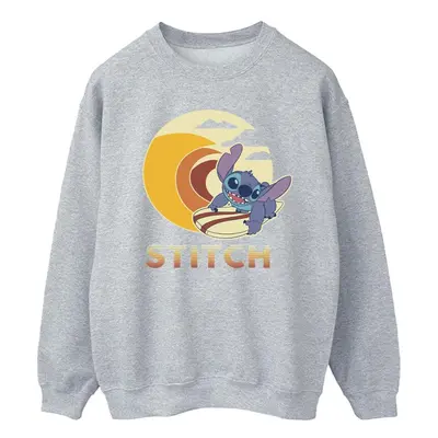 (XL, Sports Grey) Disney Mens Lilo & Stitch Summer Waves Sweatshirt