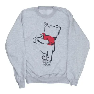 (XXL, Sports Grey) Disney Womens/Ladies Winnie The Pooh Drawing Sweatshirt