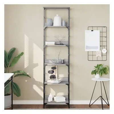 vidaXL Bookshelf Grey Sonoma 50x33x188.5 cm Engineered Wood