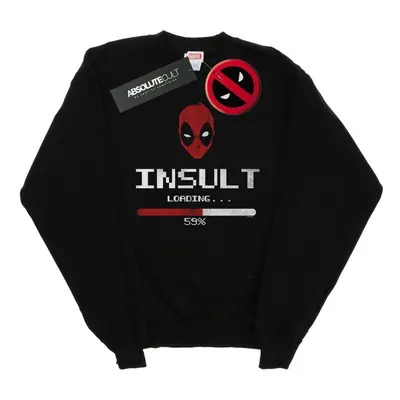 (S, Black) Marvel Womens/Ladies Deadpool Insult Loading Sweatshirt