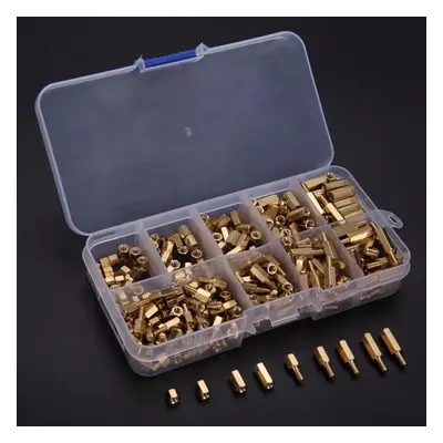 M3BH7 300Pcs M3 Brass Male-Female Hex Column Standoff Support Spacer Pillar Assortment Kit For P