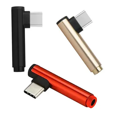 (Red) USB Type C To 3.5mm AUX Audio Jack Cable Converter Type C USB-C To 3.5mm Adapter for