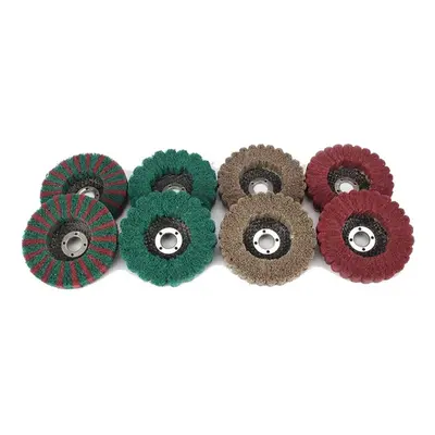 8Pcs Inch Pattern Fiber Disc Polishing Grinding Wheel Scouring Pad Buffing Wheel for Angle Grind