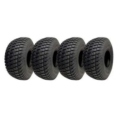 15x6.00-6 Lawnmower Grass Tyres Turf Ride On Mower Tubeless P332 4ply (Set of 4)