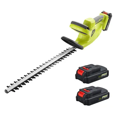 Cordless Hedge Trimmer with Cover, DEWINNER 20V 2*2000mAh Lithium ion Battery, Electric Cutter, 