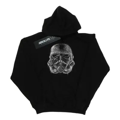 (M, Black) Star Wars Womens/Ladies Stormtrooper Scribble Helmet Hoodie