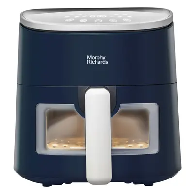 Morphy Richards Air Fryer - Litres, Navy, Compact Design, Preset Recipes, Look-Through Window