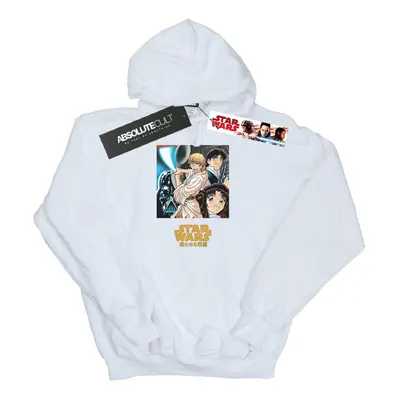 (M, White) Star Wars Mens Anime Poster Hoodie