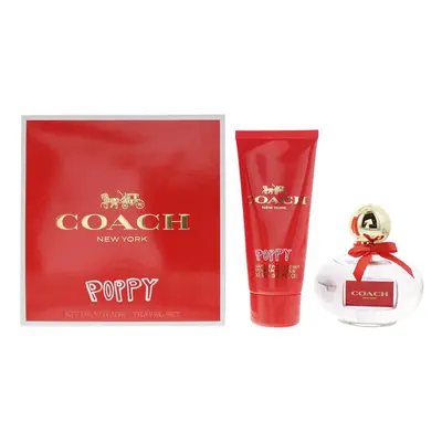 Coach Poppy Piece Gift Set: Eau De Parfum 100ml - Body Lotion 100ml