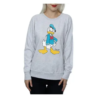 (L, Heather Grey) Disney Womens/Ladies Angry Donald Duck Heather Sweatshirt