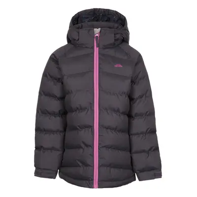 (7-8 Years, Dark Grey) Trespass Girls Padded Jacket Hooded Amira