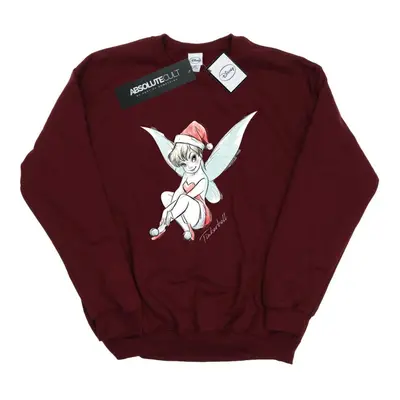 (XL, Burgundy) Disney Mens Tinkerbell Christmas Fairy Sweatshirt