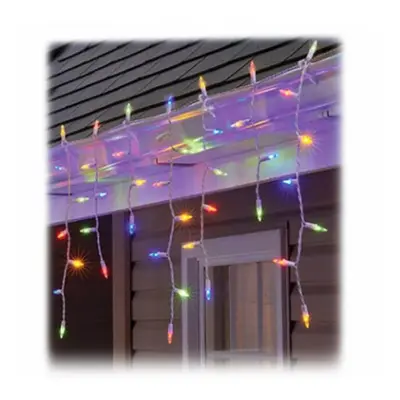 Sylvania 100 Light Stay-Lit Icicle Set, Multi Color