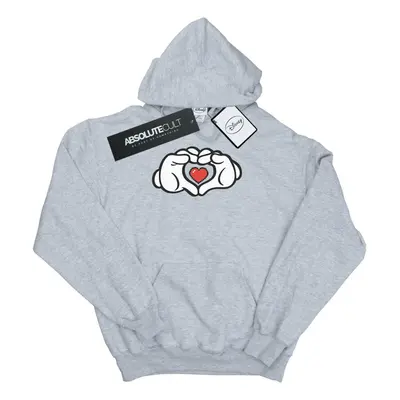 (XXL, Sports Grey) Disney Mens Mickey Mouse Heart Hands Hoodie