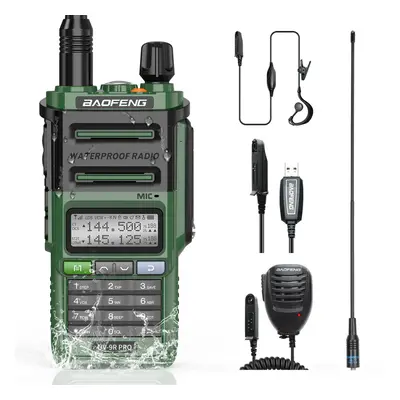 (as pic show, BRITISH) UV-9R plus 10W IP68 Walkie Talkie Waterproof High Power CB Ham KM Long Ra