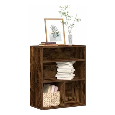 vidaXL Book Cabinet Smoked Oak 60x30x71.5 cm Engineered Wood