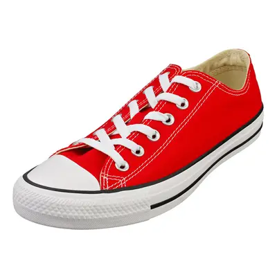 Converse All Star Ox Unisex Casual Trainers in Red White - 9.5 UK