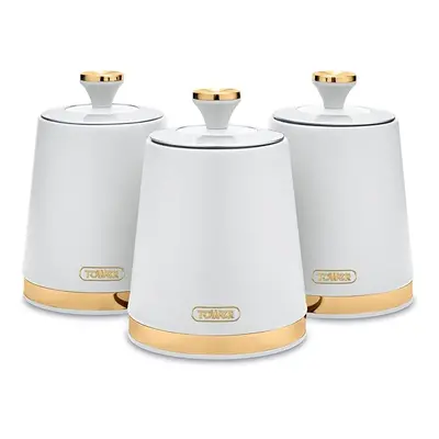 Tower Cavaletto Canisters Set Champagne Gold T826131WHT (Optic White)