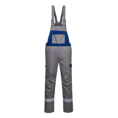 (M R, Grey) Portwest Mens Bizflame Ultra Two Tone Bib And Brace Trouser