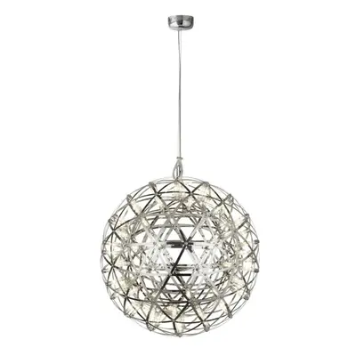 Searchlight Galaxy Chrome LED Metal Ball Pendant 400mm 3000K