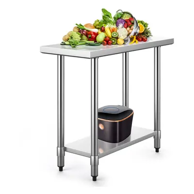 Kitchen Work Table Stainless Steel Preparation Table with Shelf